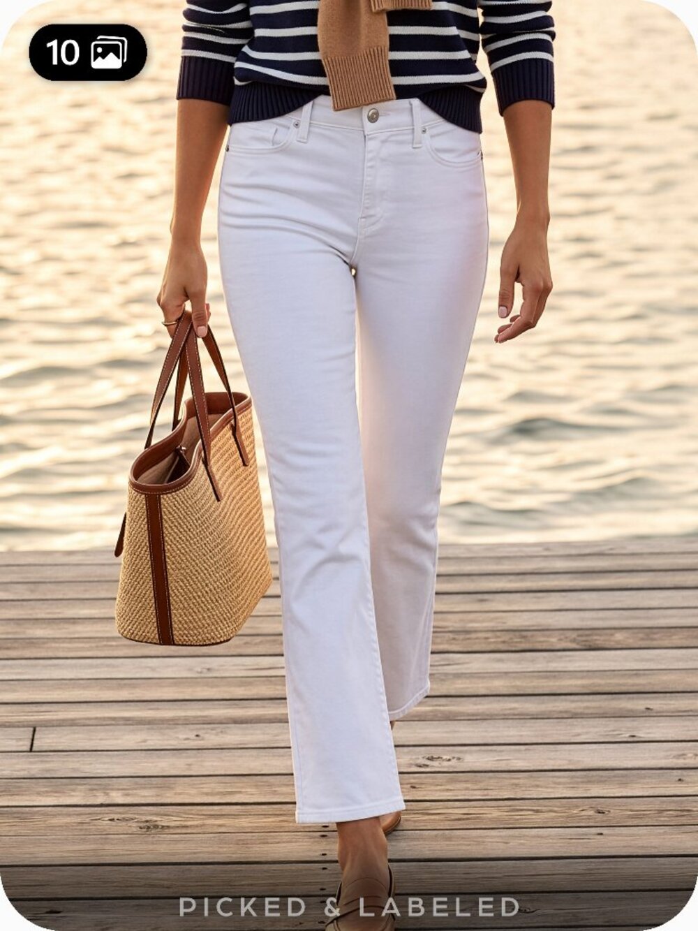FRAME Le Crop Mini Boot Denim Jeans Women's Size 26 EUC Blanc White LCMB790